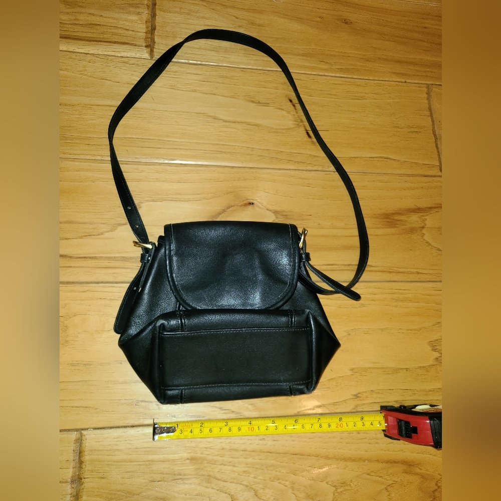 Coach Designer Vintage Y2k Black Leather Crossbody Purse Shoulder Bag - Picture 8 of 14